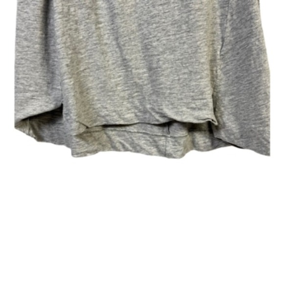 Anthropologie Womens Top XS Gray Floral Button Short Sleeve Boho Hi Lo Style - Picture 4 of 10